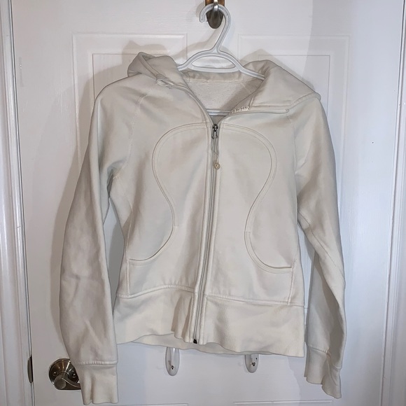 White Lululemon thick zip up sweater size 0/2 - Picture 1 of 1